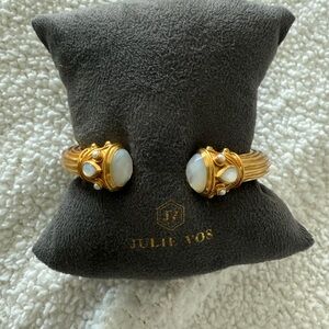 Julie Vos Gold Bracelet with White Accents